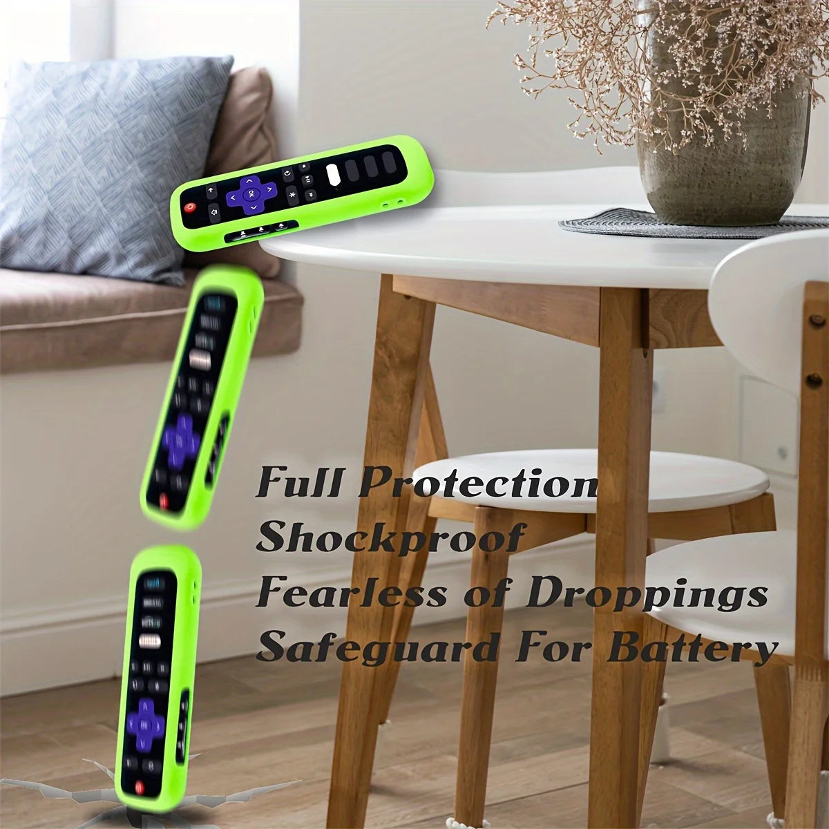 Télécommande lumineuse en silicone avec corde — 1/2/3 pièces, compatible TV universelle