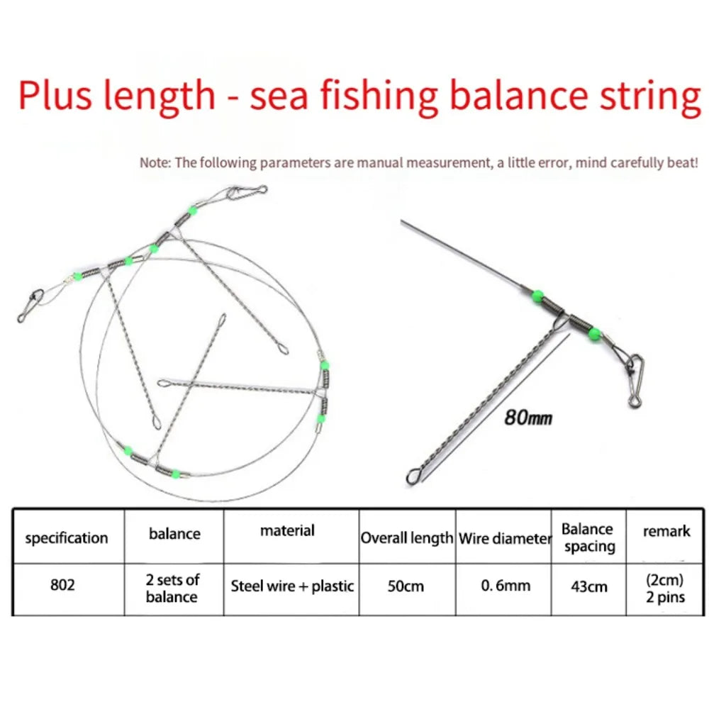 Hameçons de Pêche en Mer Anti-enroulement — Fil Solide & Résistant