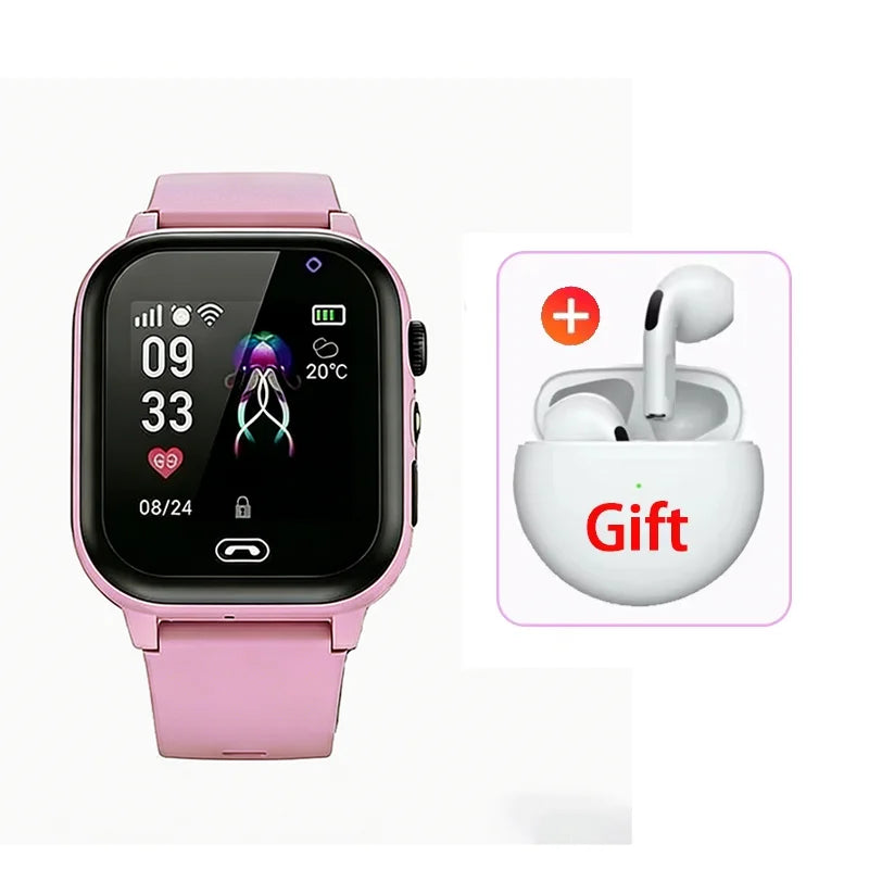 Montre connectée enfants 2026 — SOS, GPS, carte SIM, appel, caméra, étanche, cadeau