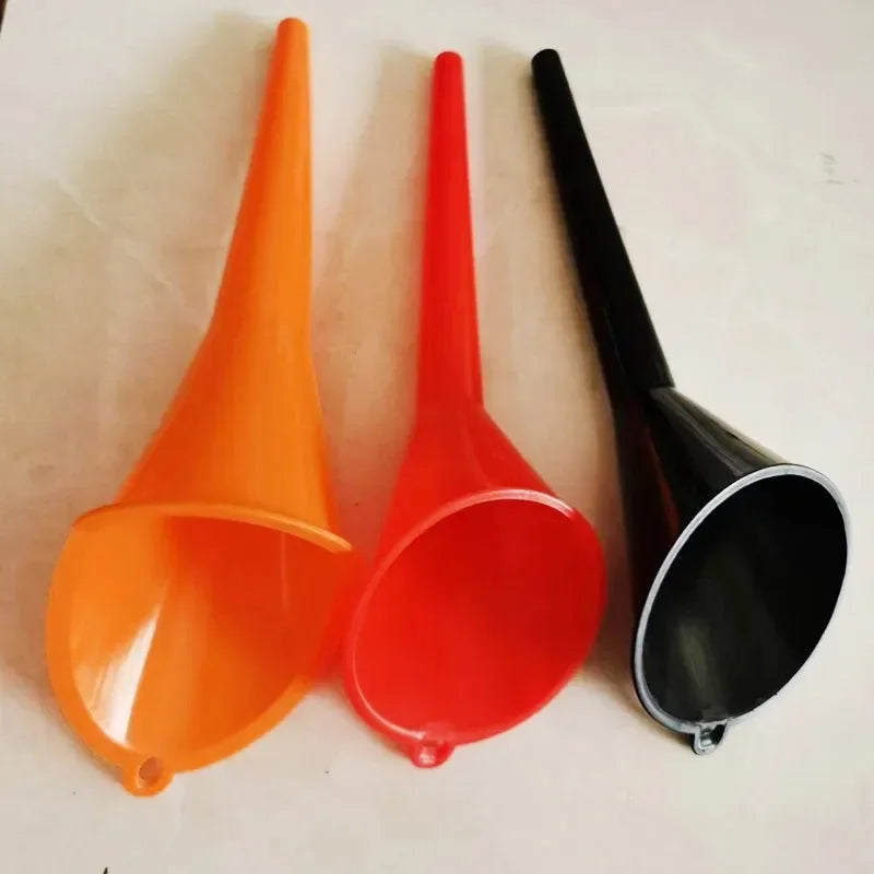 Long stem funnel for car, oil and fuel filling tools, anti-splash plastic oil funnel, motorcycle refueling tools, automotive accessories