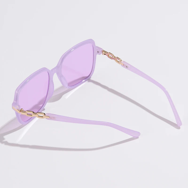 Mode carré à la mode cyclisme lunettes de soleil femmes grand cadre coloré lunettes de soleil femme dégradé extérieur nuances dames lunettes