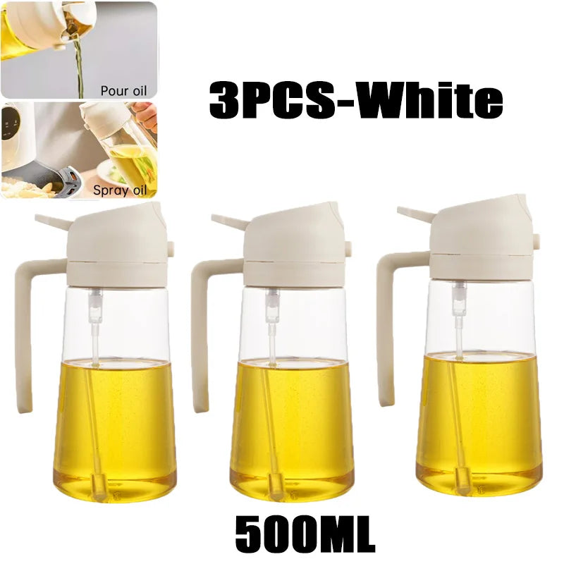 Bouteille de pulvérisation d'huile d'olive pour barbecue, pulvérisateur d'huile d'olive en plastique, bouteille vide, bouteille de vinaigre ou brosse à huile, 200/300/500ml