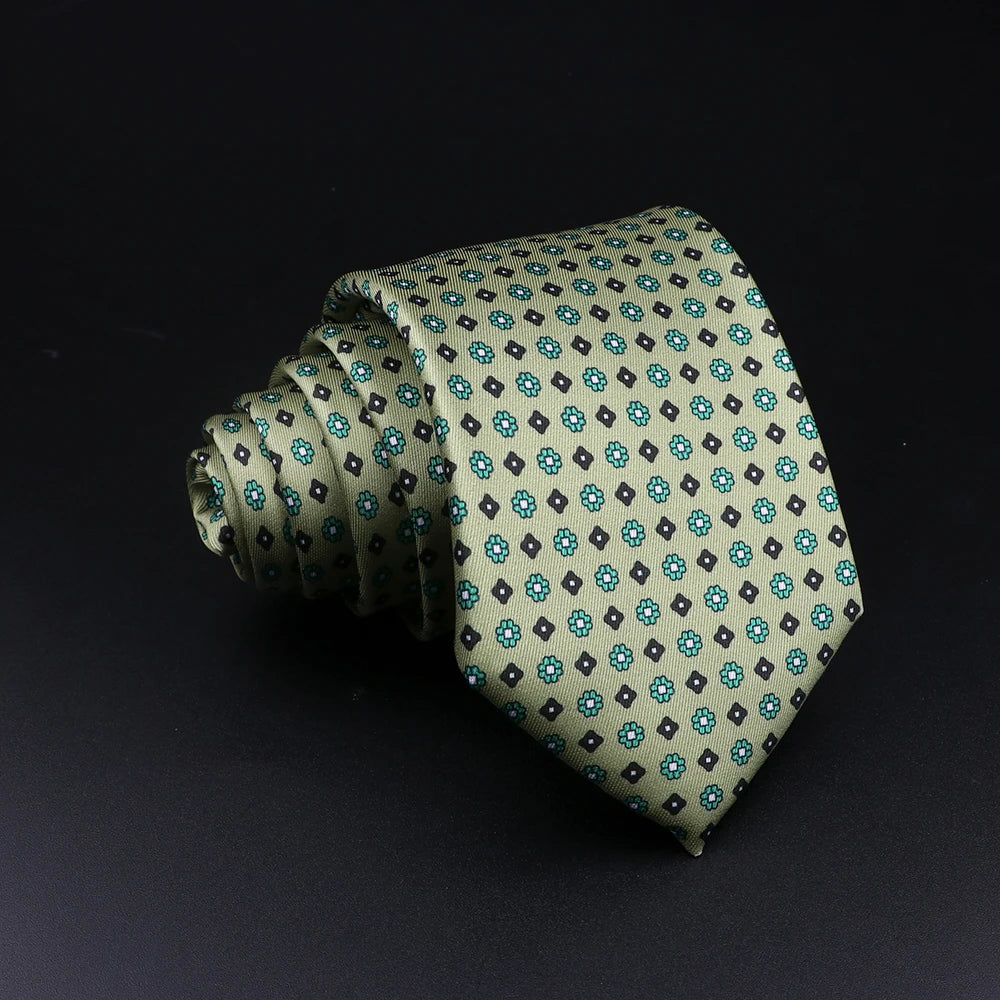 51 Styles Men's Silk Ties Jacquard Striped Plaid Floral Tie Accessories Daily Wear Shirt Suit Necktie Wedding Party Gift