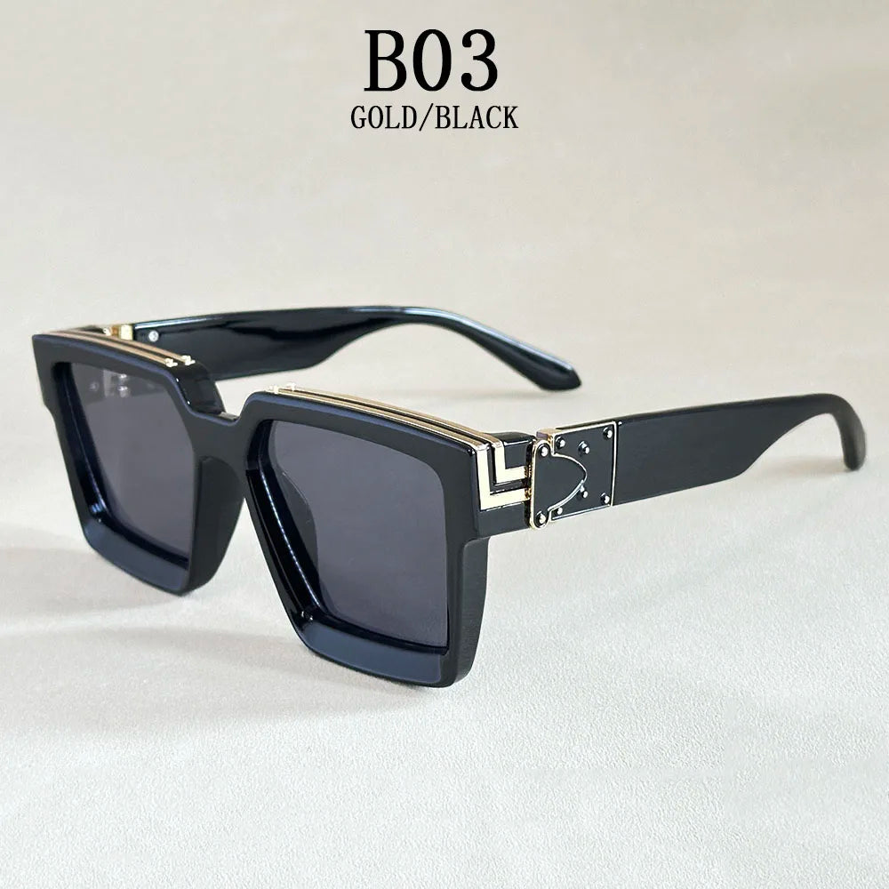Lunettes de soleil carrées pour hommes rétro — femmes, mode, vintage, vacances, 2025