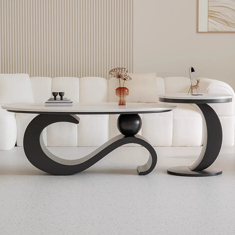 Table basse rétro milieu du siècle ovale — nordique, esthétique, classique, salon, meubles maison