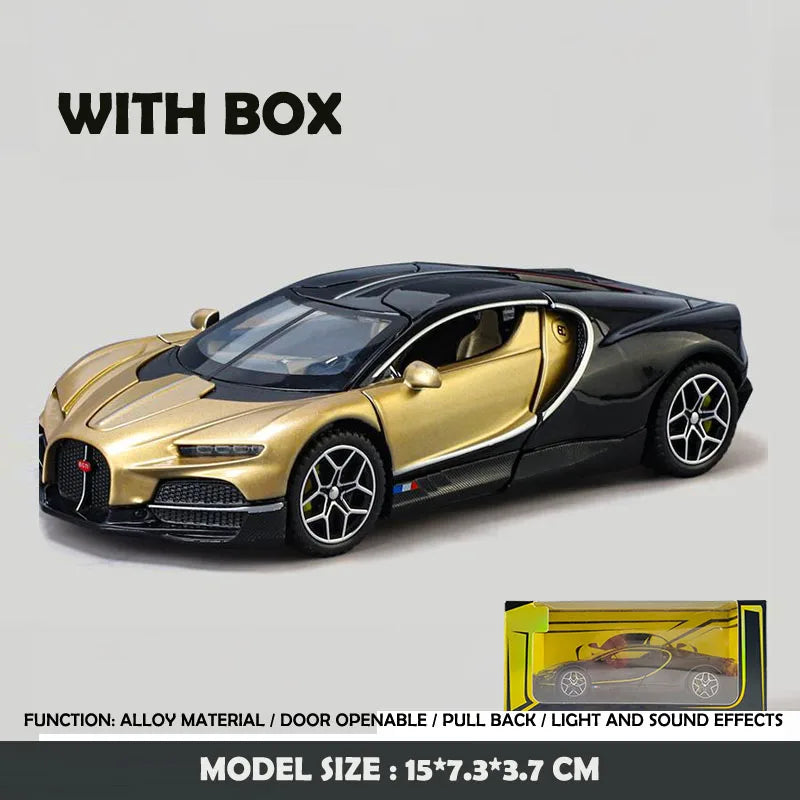 1/32 Scale Bugatti Tourbillon Alloy Diecast Sports Car Model Metal Miniature Car Kids Boys Toy Vehicle Birthday Gift