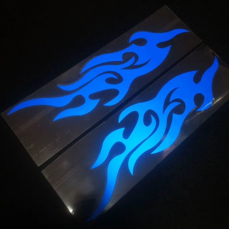 Motorcycle Flame Reflective Stickers, Self-Adhesive Cool Fire Strip, Modified Decals, Motorcycle Body Decoration, Car Supplies