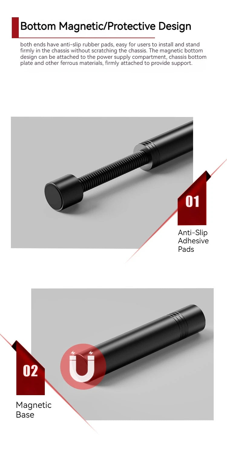 Support de carte graphique GPU, cadre de Support VGA, fond télescopique en aluminium et métal pour boîtier ITX MTX ATX, carte graphique