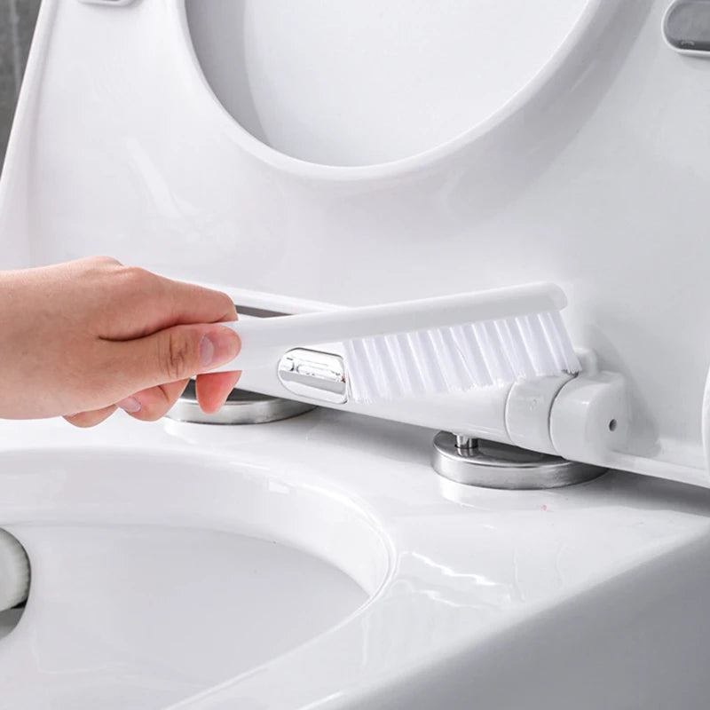 Brosse de toilette murale avec support, brosse de toilette en silicone à long manche, poils souples, accessoires pour livres et WC