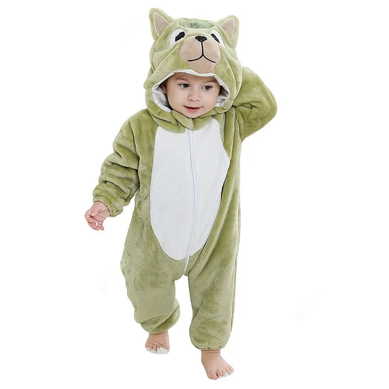 2025 New Collection Cute and Fashionable Elephant-Shaped Baby Easter Jumpsuit with Hood for Children