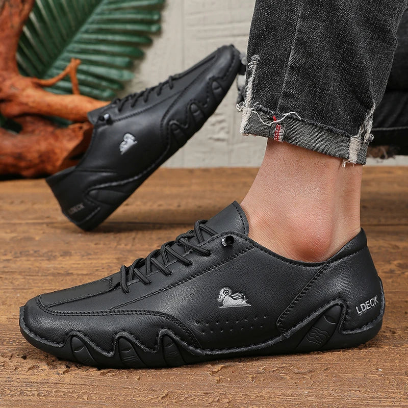 Mocassins Homme Cuir Artificiel Imperméable — Légers & Antidérapants