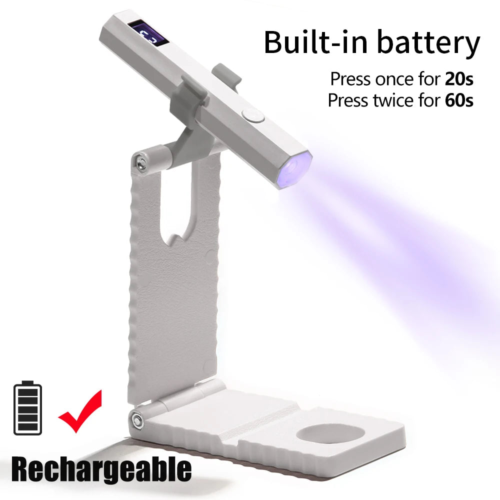 Mini lampe UV portable pour séchage des ongles en gel — séchage rapide, stylo photothérapie, salon à domicile