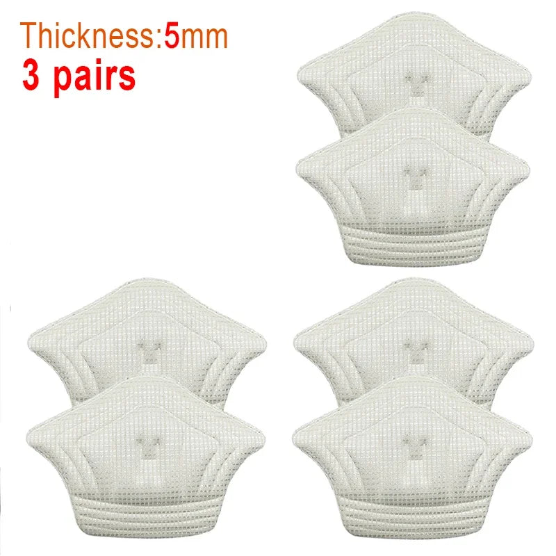 Semelles intérieures Patch coussinets de talon pour chaussures de Sport, autocollant arrière, taille réglable, anti-usure, coussin de pieds, insertion de semelle intérieure, 3 paires/6 pièces