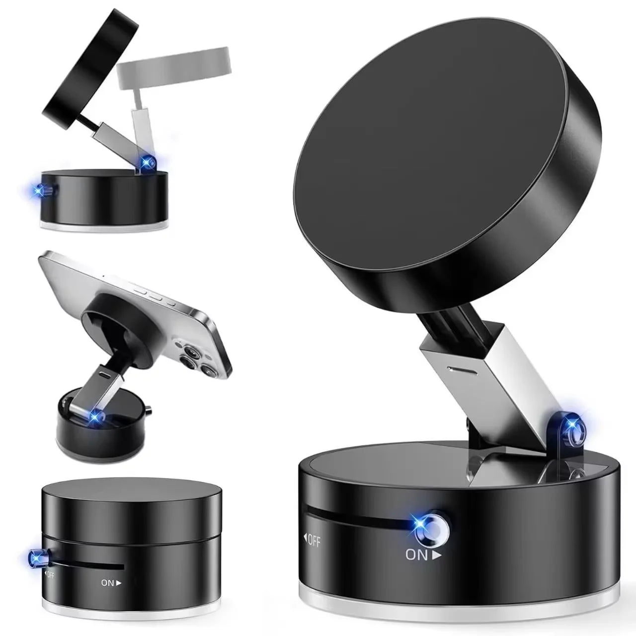 Support de téléphone portable magnétique pour voiture, adsorption sous vide, nouvelle ventouse magnétique rétractable pliable, portable, pour la maison et le bureau, 2025