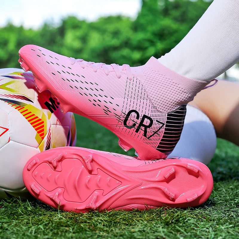 Chaussures de Football FG Unisexe Viscose Montantes — Crampons Longs Antidérapants, Professionnel EU 31–49