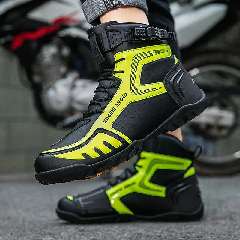 Bottes Moto Homme Mi-Mollet Respirantes — Nouvelle Collection 2024