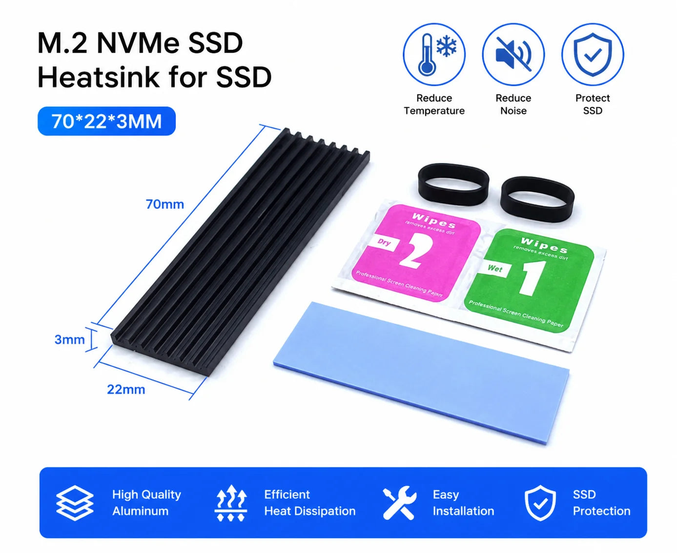 Crucial T500 1TB Gen4 NVMe M.2 SSD 7300MB/s / Dissipateur thermique pour SSD M.2 (Sélectionner le SKU), Compatible Ordinateur Portable et Ordinateur de Bureau, Emballage OEM
