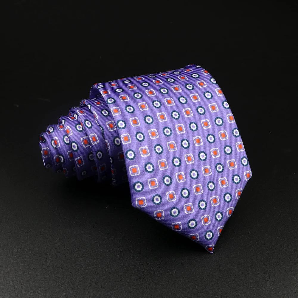51 Styles Men's Silk Ties Jacquard Striped Plaid Floral Tie Accessories Daily Wear Shirt Suit Necktie Wedding Party Gift
