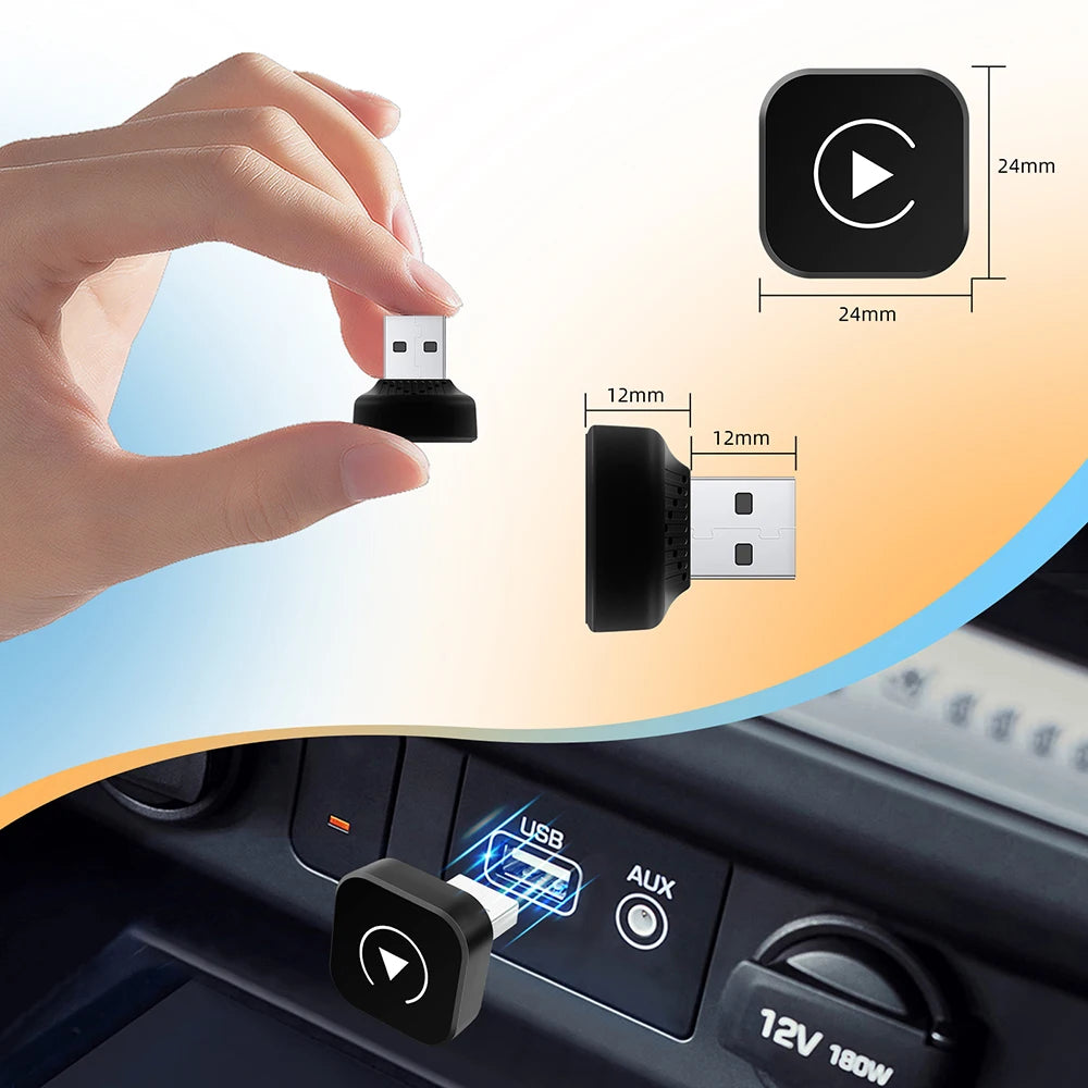 Dongle sans fil 2 en 1 — adaptateur auto, boîte intelligente AI, systèmes de voiture filaire