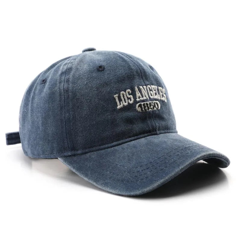 Men Women Embroidered Letter Baseball Cap Vintage Fashion Solid Adjustable Outdoor Sports Snapback Hat Distressed Gorras