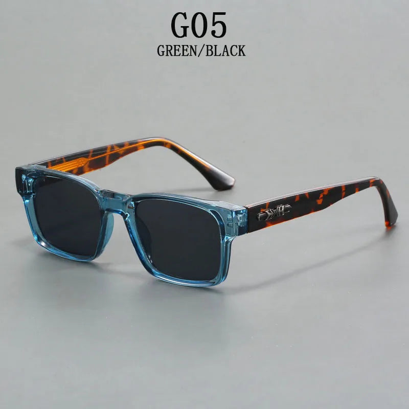 Vintage Polarized Sunglasses for Men, Square Sunglasses for Women, Fashionable Trendy Eyeglasses, Gafas De Sol Hombre, Lunette Soleil Femme
