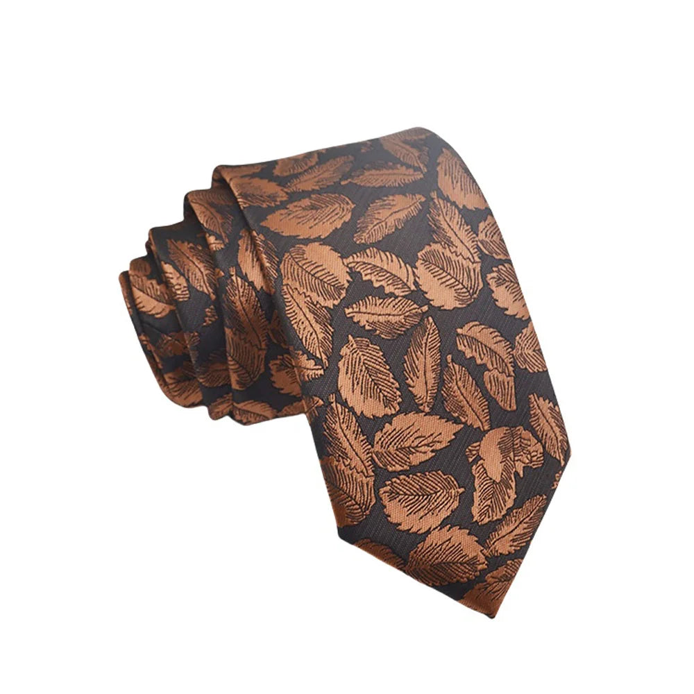 Corbata de jacquard de alta calidad para hombre, diseño floral de 8 cm, accesorios de corbata para uso diario, camisa, traje, corbata, regalos para fiestas de boda, corbata