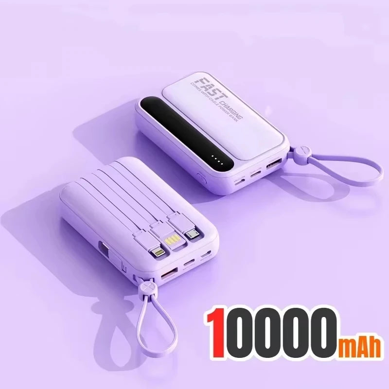 500000mAh 120W batterie externe grande capacité 4 in1 câbles Intelligent affichage numérique lumière Portable Powerbank pour iPhone Huawei nouveau