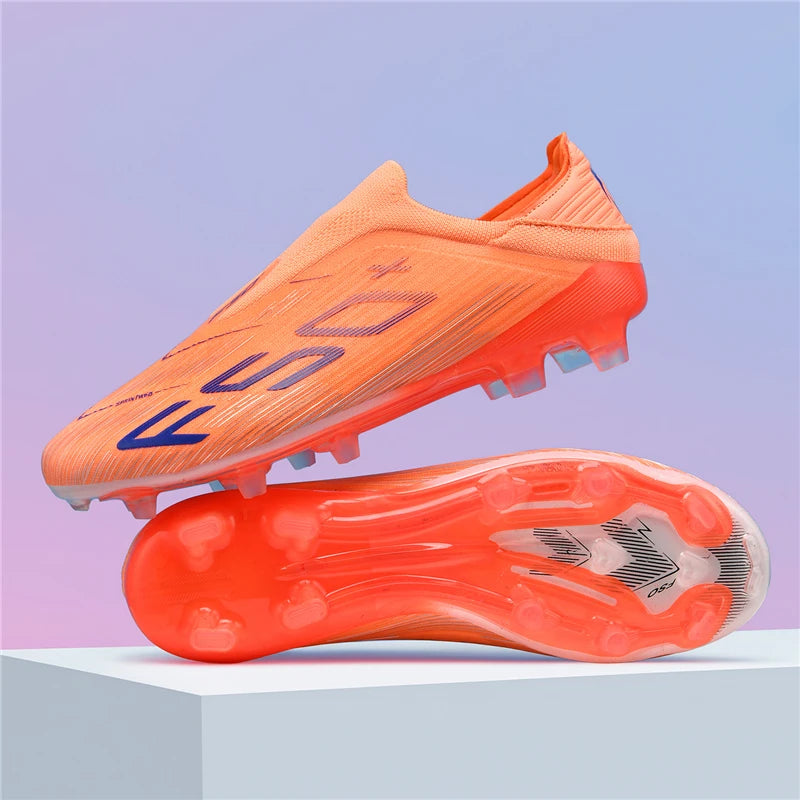 Chaussures de Football Tige Haute Crampons Longs — Futsal & Gazon Professionnel