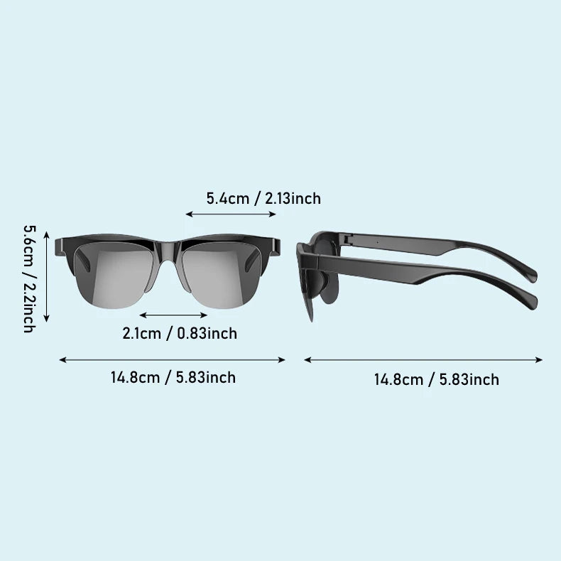 Lunettes de soleil intelligentes Bluetooth V5.3, casque d'appel pour Sports de plein air, technologie HIFI noire, Anti-touch UV pour hommes et femmes