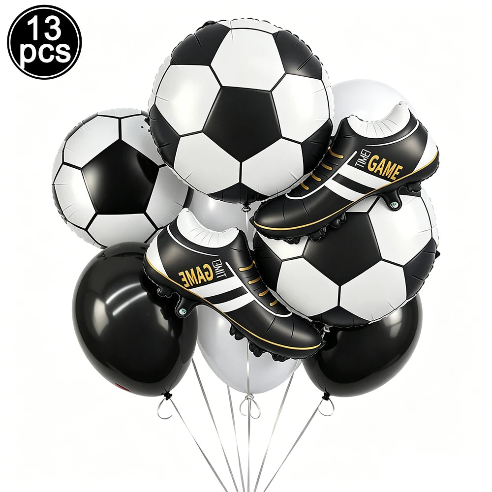 Ballons Aluminium Thème Football — Décoration Fête Anniversaire & Baby Shower Enfant