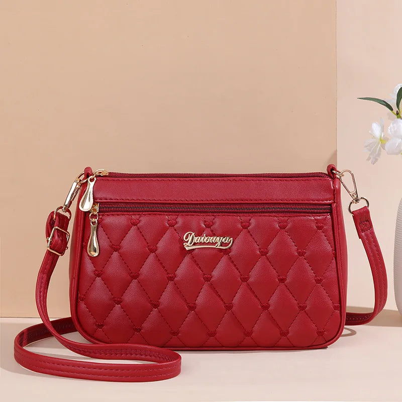 Sac à Main Brodé Femme Cuir — Messenger Boule de Cheveux Mode