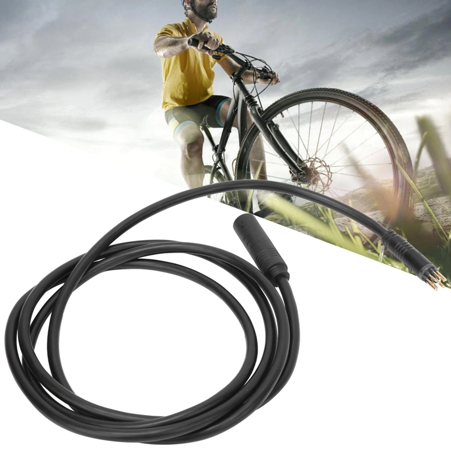 Cable de extensión de motor de rueda de bicicleta eléctrica, 9 pines, hembra a macho, accesorio de bicicleta eléctrica