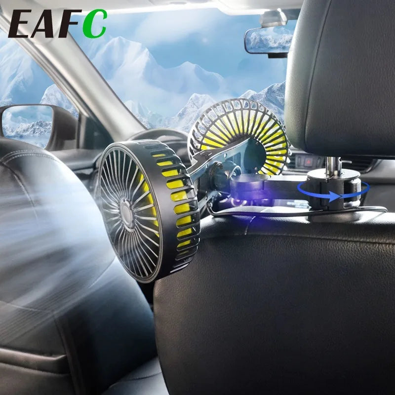 Ventilateur de siège arrière de voiture à 3 vitesses, désodorisant USB, climatiseur, refroidisseur automatique
