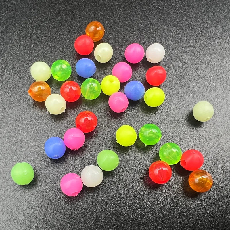 ShareShark 1000 pièces/sac pêche de nuit lueur 5mm couleur mixte perles fluorescentes leurre appât souple Texas plate-forme accessoires de pêche