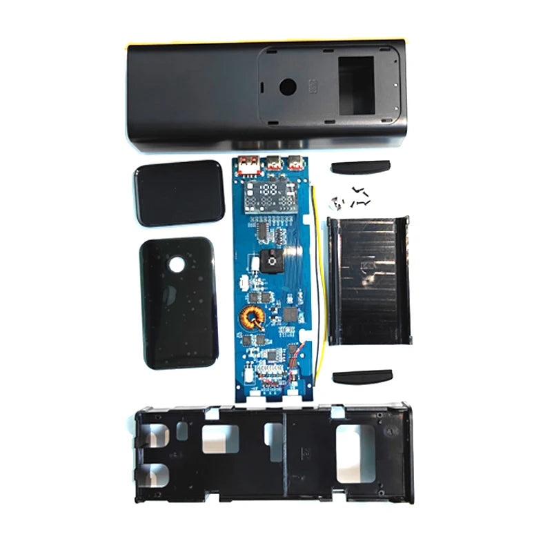 Boîtier de chargeur de batterie DIY PD 100W à charge rapide pour 4 batteries polymère 21700 20000mA, boîte de banque d'alimentation pour Macbook, soudure nécessaire
