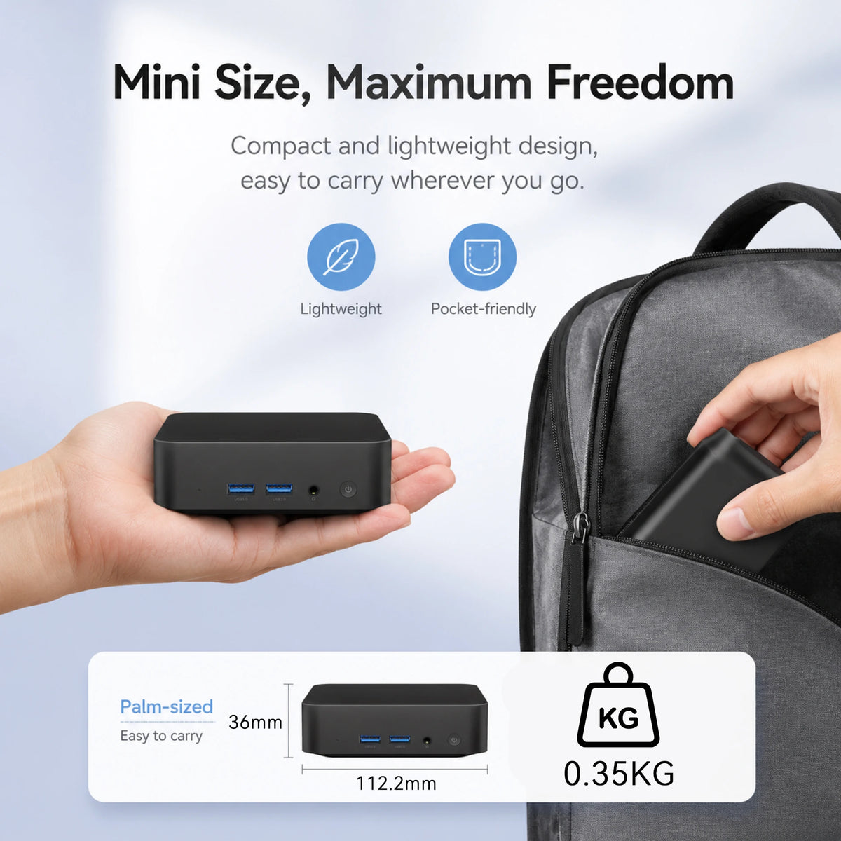 Mini PC Gaming Intel Core i9-10980HK / i3-6100U Windows 11 — 16/32 Go RAM, SSD 256Goà 2To, WiFi 6, 4K
