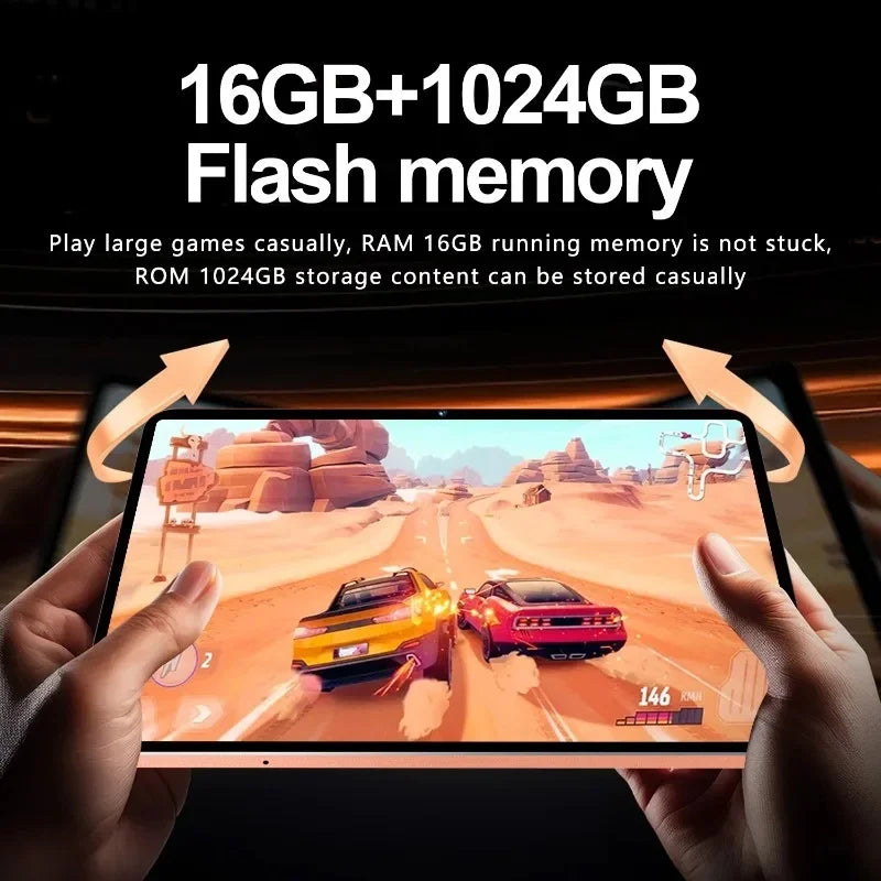 Tablet Android Pad 17 Pro Max 16 22GB 2TB ROM 10,1 pulgadas Snapdragon8gen3 10 núcleos PC tablet reconocimiento facial 20000mAh 5G Doble SIM