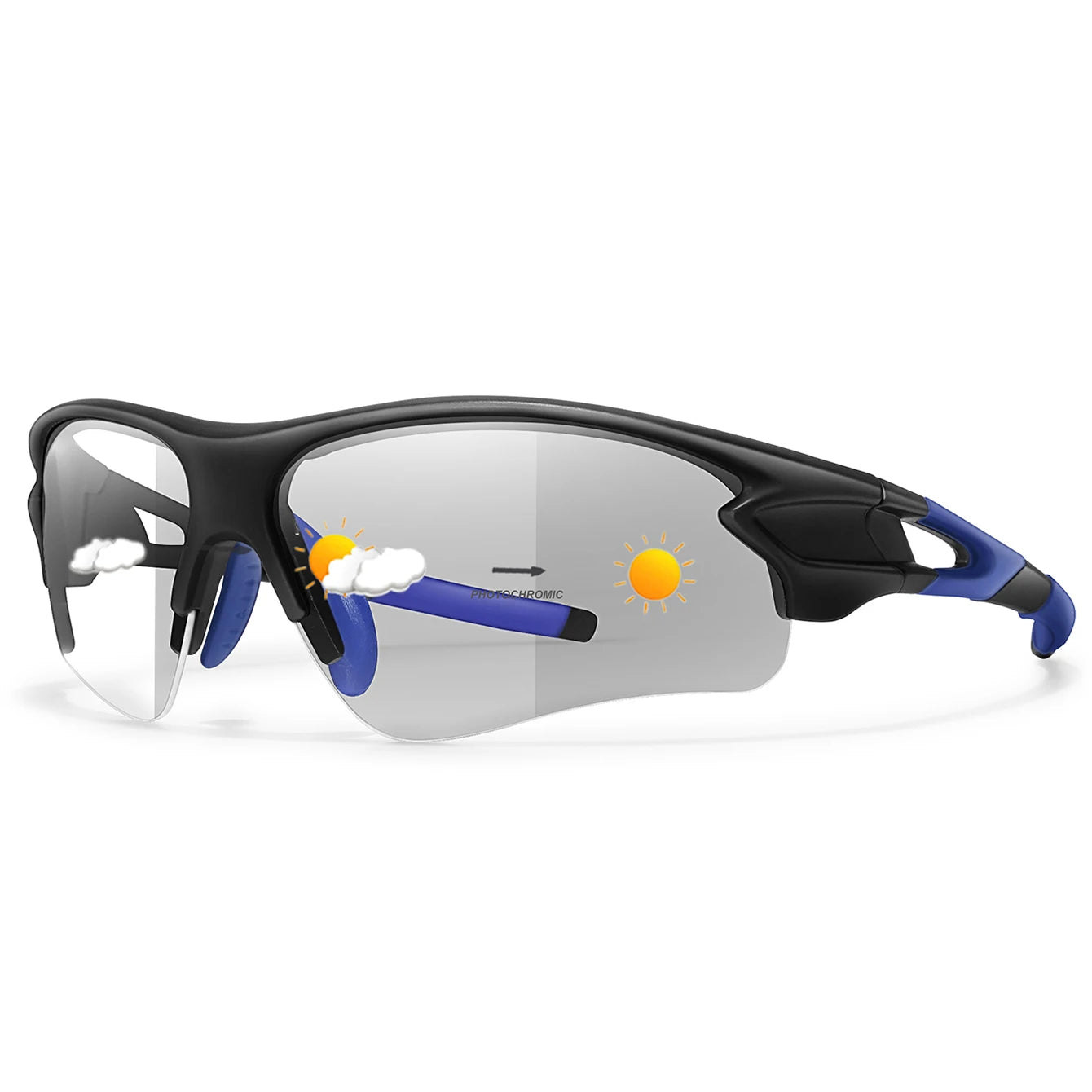 Lunettes de soleil photochromiques pour hommes et femmes, lunettes de sport de plein air, pêche, cyclisme, course à pied, conduite, marque de mode