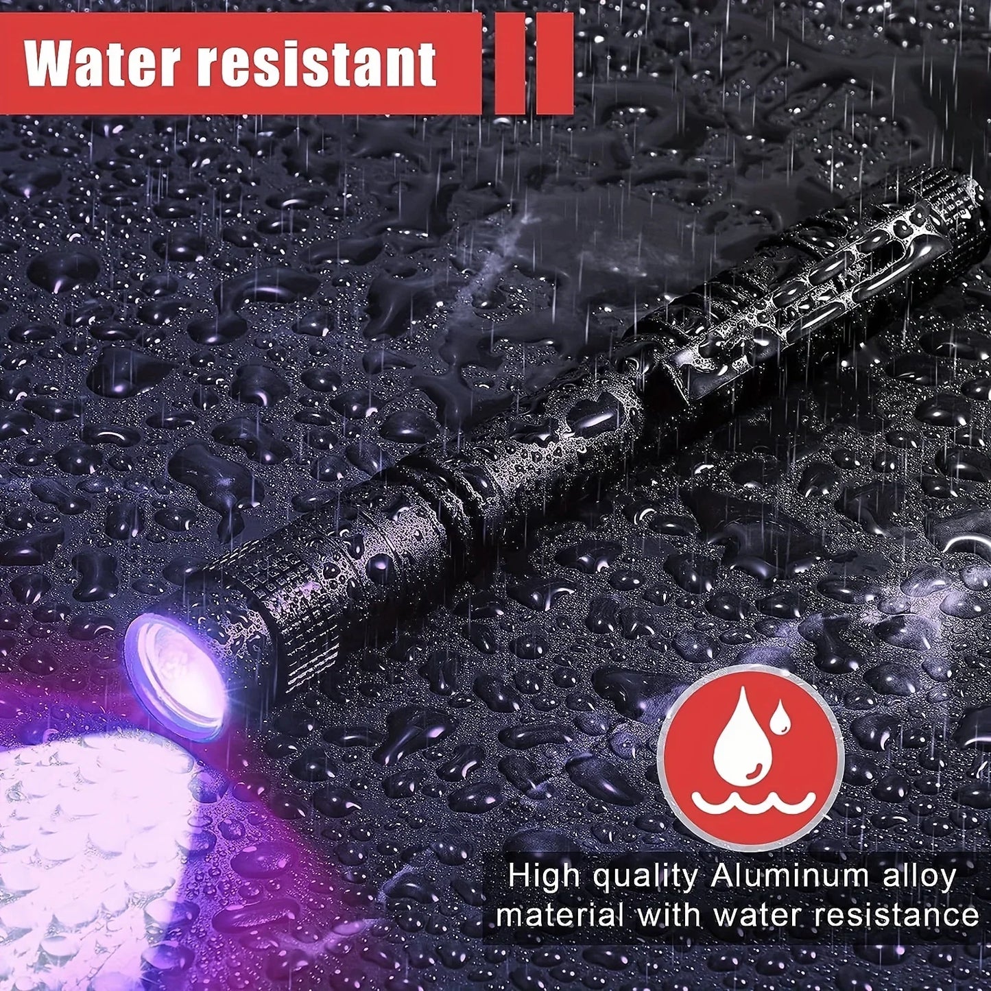 Lampe de poche UV 395nm, torche ultraviolette avec pince à stylo, piles AAA portables utilisées, lumière violette, détecteur d'urine animale et de Scorpion, lampe UV