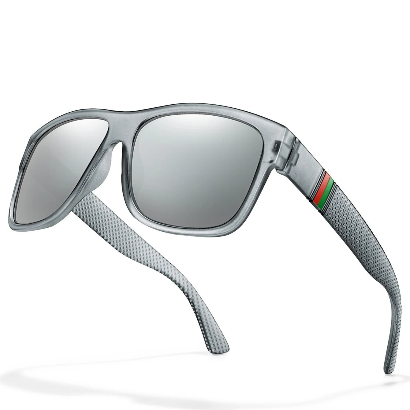 Gafas de sol polarizadas cuadradas clásicas para hombre, para pesca, conducción al aire libre, ciclismo, carrera, vintage, montura grande, UV400