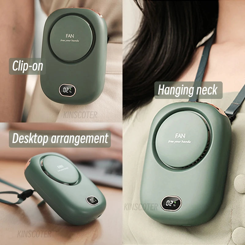 Ventilateur de cou portable Mini ventilateur de taille sans lame USB rechargeable Ventilateur de refroidissement sportif pour les sports de plein air et les voyages