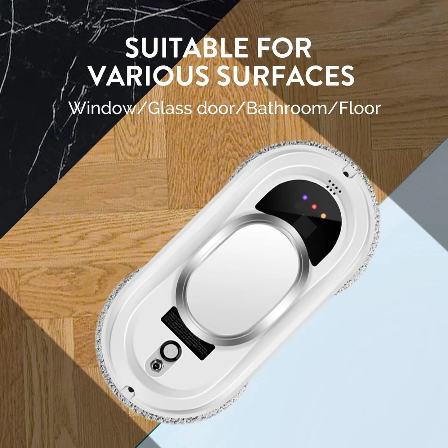 Intelligent window cleaning robot, vacuum cleaner, electric window cleaner, Limpiacristales, remote control for home
