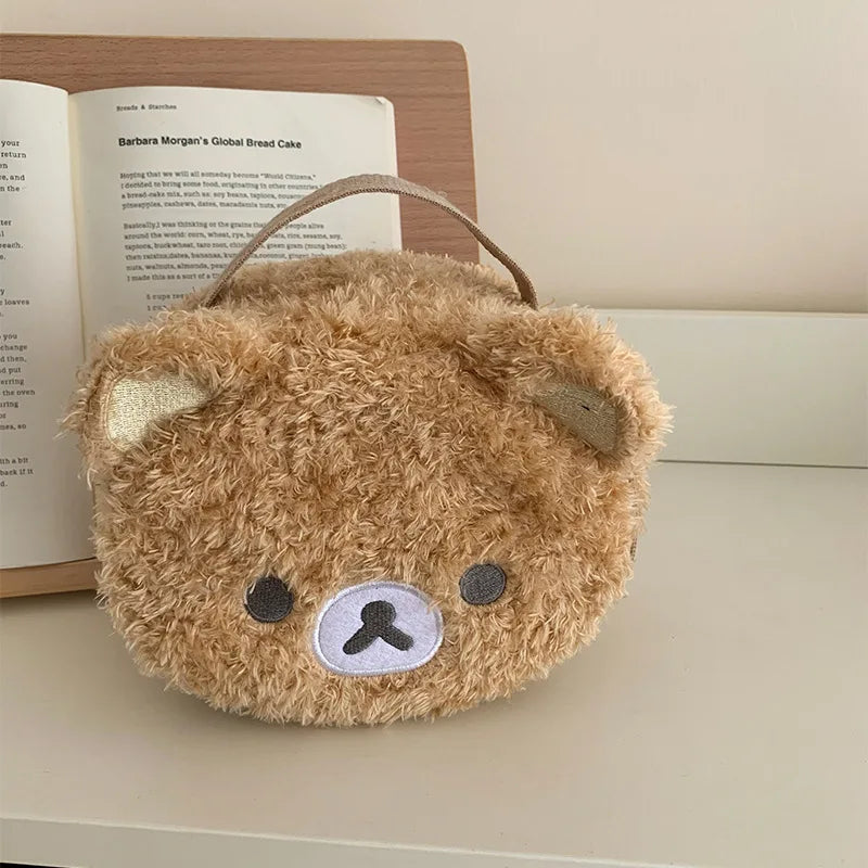 Estuche de maquillaje de felpa, neceser de oso casual, bolsa de almacenamiento de joyas para mujer, organizador de bolsos para niñas, regalo, ofertas especiales