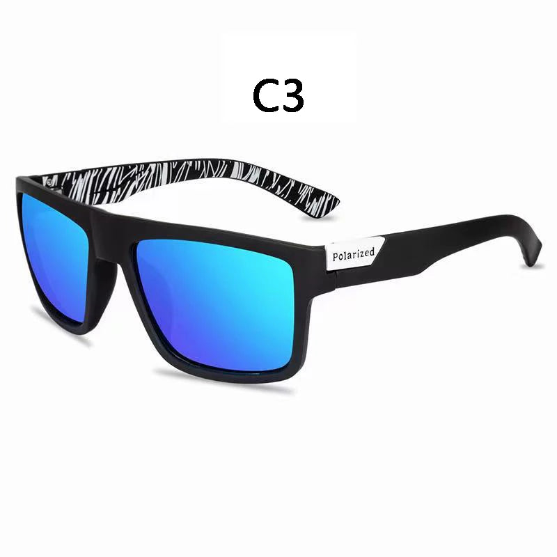 Lunettes de soleil polarisées pour hommes — carrées, vintage, conduite, escalade, sport, cadeau Noël