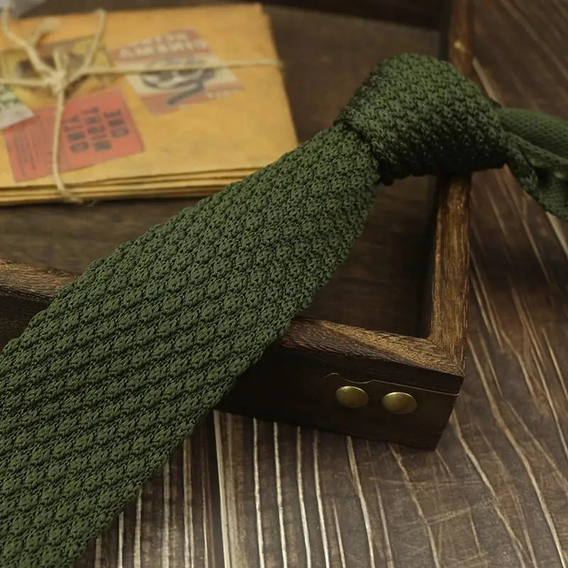 New Style Gradient Fashion Men's Solid Colored Knitted Tie Normal Slim Classic Woven Tie Narrow Ties