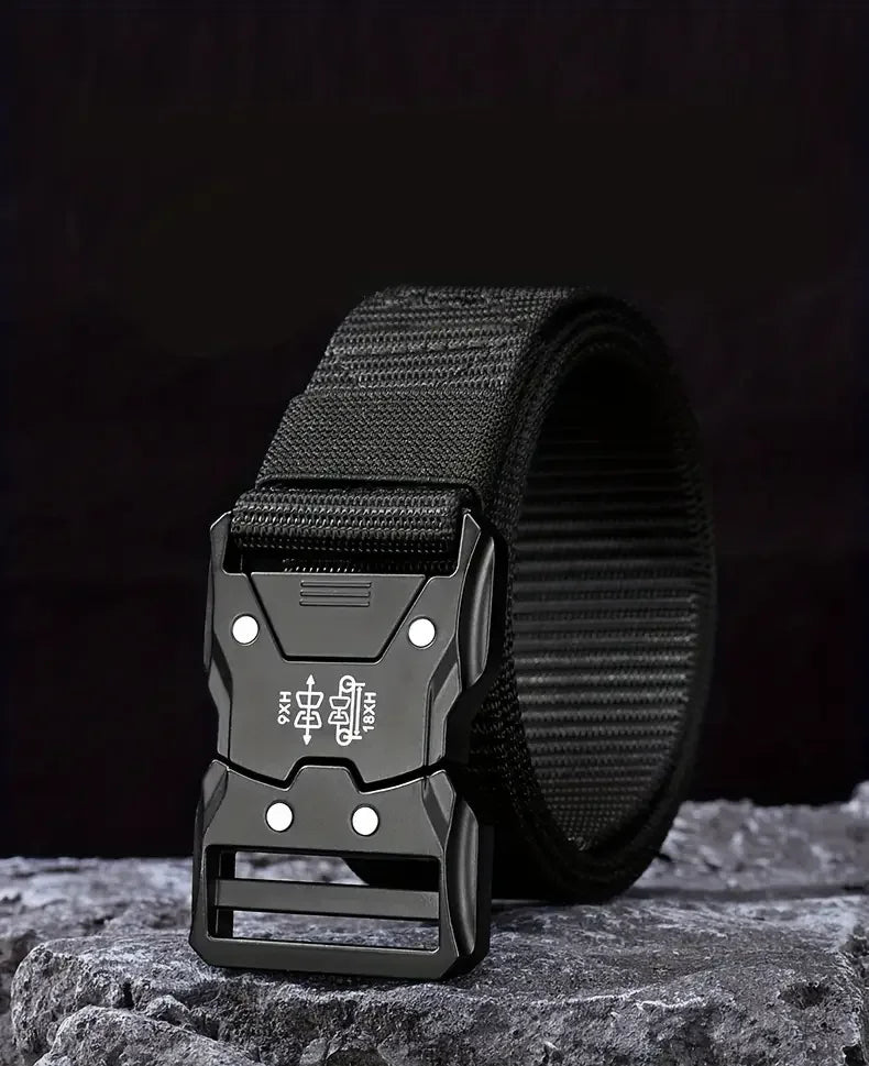 Ceinture militaire pour hommes, chasse en plein air, tactique, alpinisme en plein air, multifonctionnelle, tactique, toile de Nylon tissée, ceinture de pantalon
