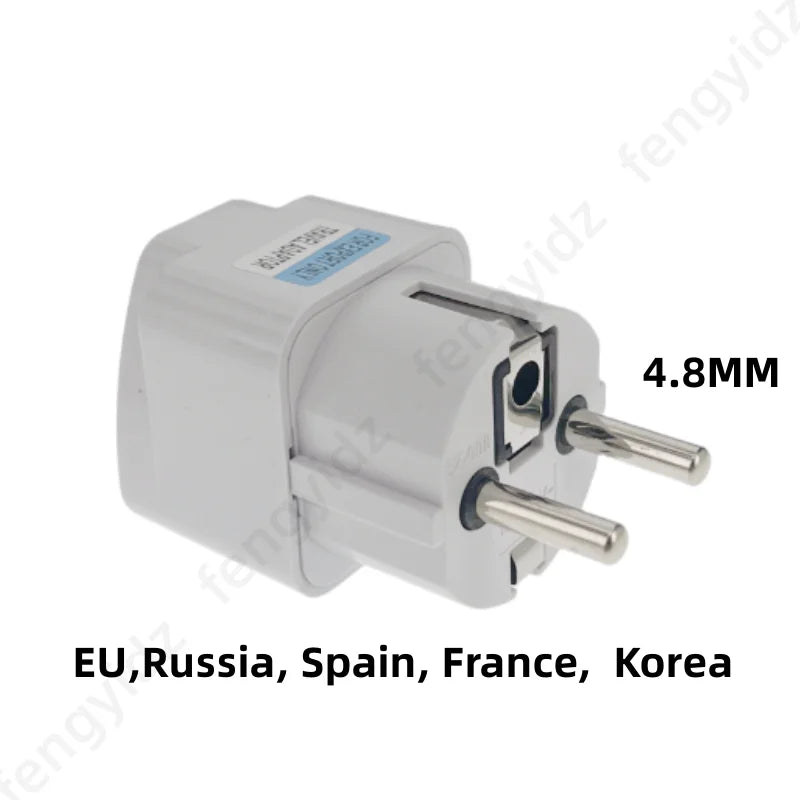 Adaptador de enchufe de EE. UU. a UE Corea KR Euro Europeo a América China Canadá Reino Unido AU Adaptador de viaje universal Convertidor de CA Adaptador de corriente
