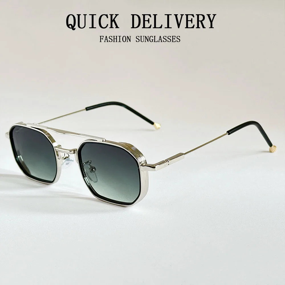2025 Gafas De Sol cuadradas para mujer a la moda, Vintage Steampunk, Gafas De Sol para hombre, Lujo, Moda, Gafas, Gafas De Sol Hombre, Gafas De Sol Mujer