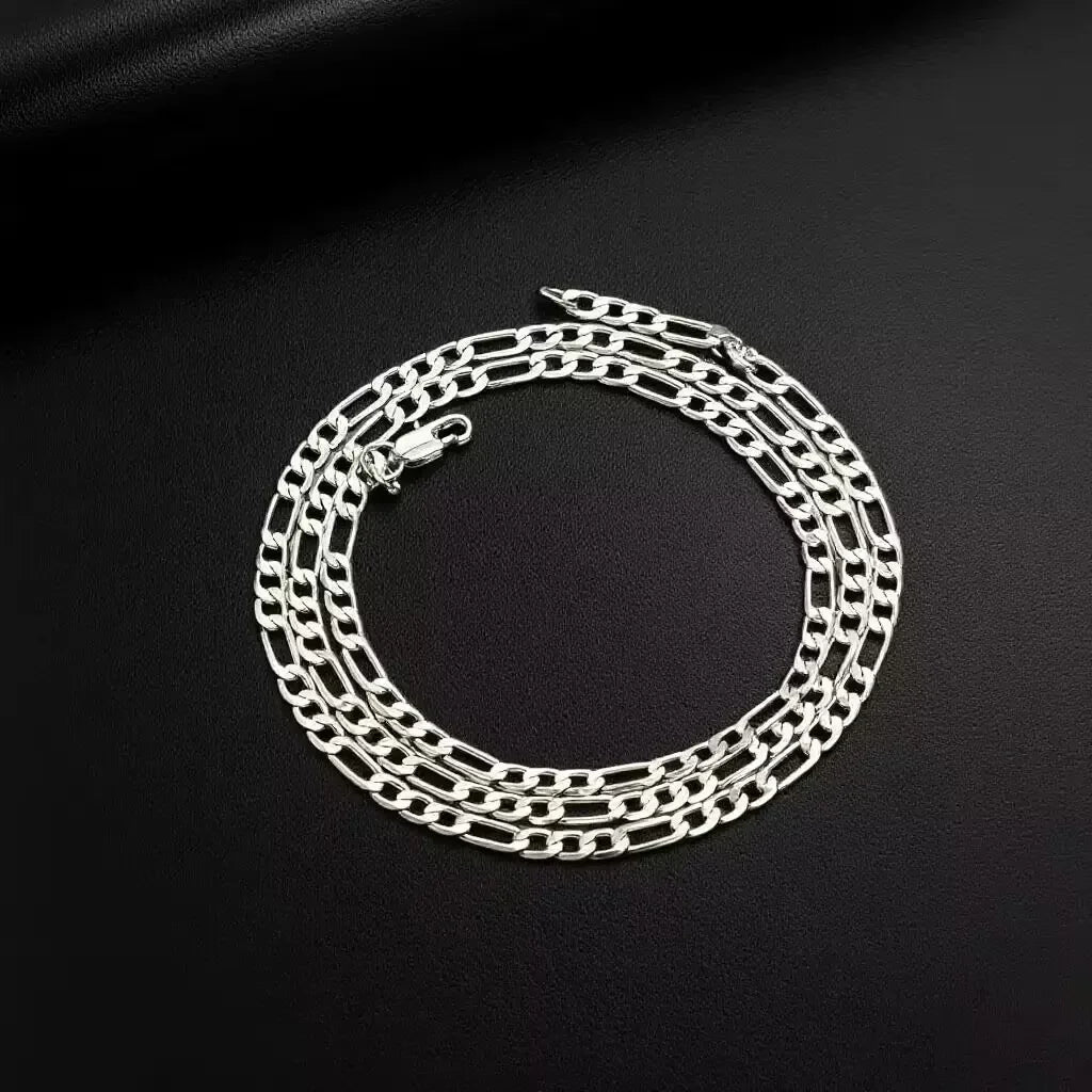Fine Noble nouvelle arrivée 925 argent 4MM chaîne pour hommes femmes Bracelet collier ensemble de bijoux dame cadeaux de noël breloques de mariage