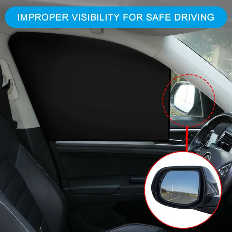 Pare-Soleil Magnétique Voiture Protection UV — Rideaux Double Face Fenêtre DIY